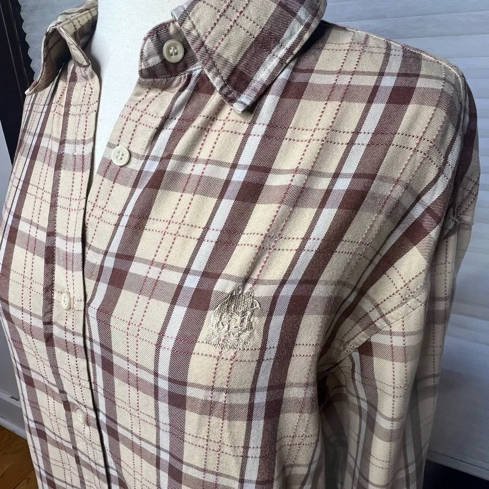 Peacebird Style Grunge Plaid‎ Buttondown Shirt - Picture 3 of 8